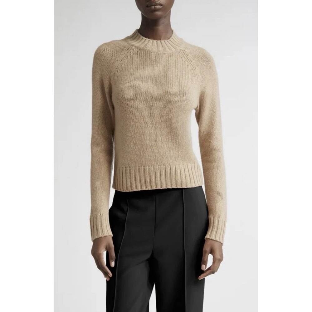 Vince Camel Raglan Long Sleeve Wool & Cashmere Crewneck Sweater Size Medium $348